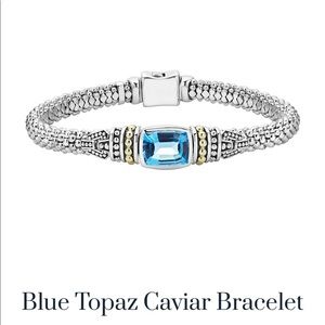 Blue Topaz Caviar Bracelet by Lagos